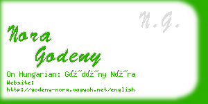 nora godeny business card